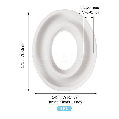 1Pc Plastic Oval Bobbin Holder AJEW-TA0003-08C-1