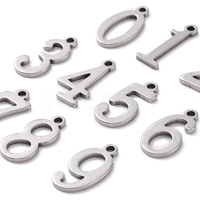 10Pcs 201 Stainless Steel Pendants STAS-R108-1-1
