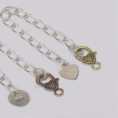 Tibetan Style Heart Lobster Claw Clasps FIND-LP0007-55A-01-1