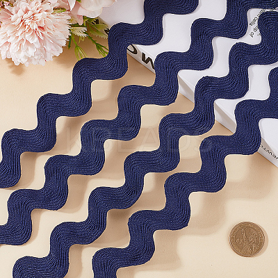 10 Yards Polyester Wavy Fringe Trim Ribbon OCOR-GF0004-25A-1