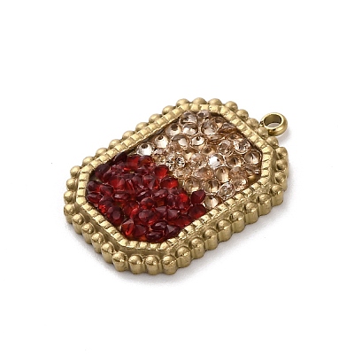 Real 14K Gold Plated 304 Stainless Steel Pendants STAS-R005-10G-02-1