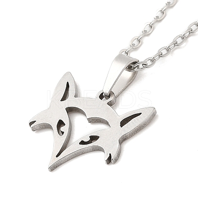 Non-Tarnish 306 Stainless Steel Pendant Necklace for Women LS-NJEW-Q772-01P-03-1