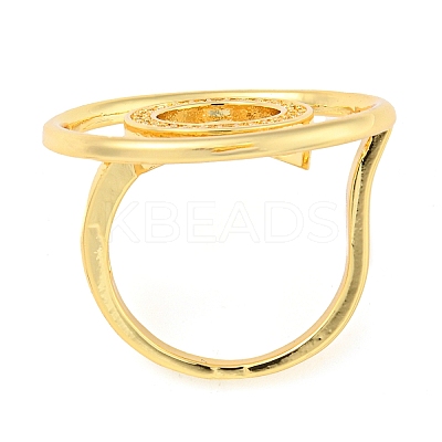 Brass Micro Pave Cubic Zirconia Finger Ring RJEW-C069-06G-1