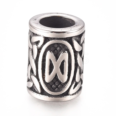 304 Stainless Steel European Beads OPDL-G010-07AS-14B-1