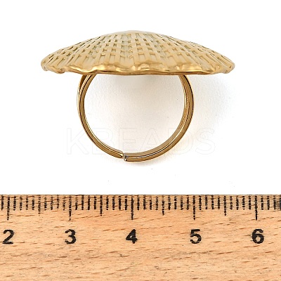 304 Stainless Steel Cuff Open Rings for Women SA-CBAF040-10G-1