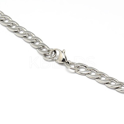 304 Stainless Steel Curb Chain/Twisted Chain Necklaces STAS-A028-N123P-1