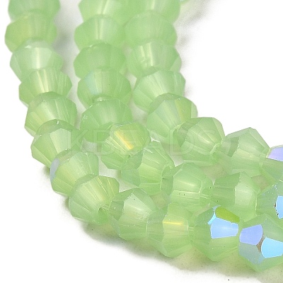 Imitation Jade Electroplate Glass Beads Strands GLAA-F029-J4mm-D01-1