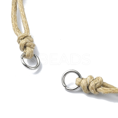 Adjustable Waxed Cotton Cord Bracelet Making AJEW-JB01194-1