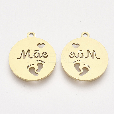 201 Stainless Steel Pendants STAS-T044-145G-1