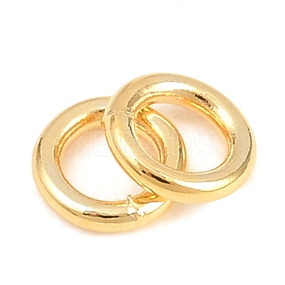 Brass Closed Jump Rings KK-D257-01G-06-1