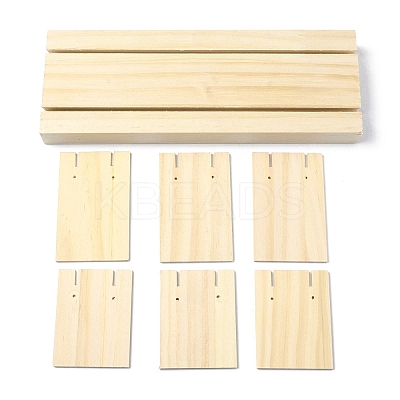 2-Slot Wooden Earring Display Card Stands LS-EDIS-R027-01A-02-1