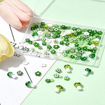 156Pcs 9 Styles Handmade Millefiori Glass Bead Strands LAMP-FS0001-49-1