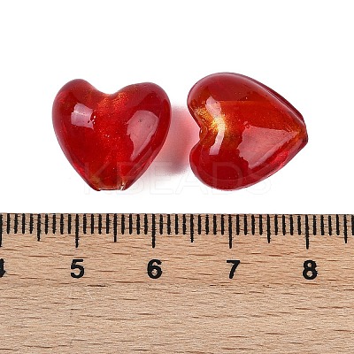 Handmade Silver Foil Lampwork Glass Beads LAMP-Q005-06D-1
