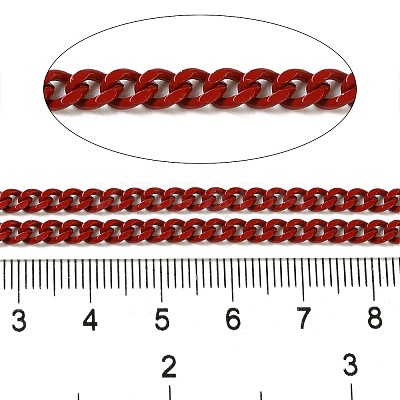 Spray Painted 304 Stainless Steel Curb Chains STAS-B067-05B-08-1