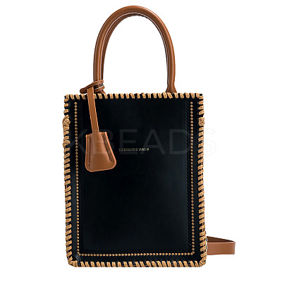 DIY Rectangle PU Leather Knitting Crochet Bags GN-TAC0003-08C-1