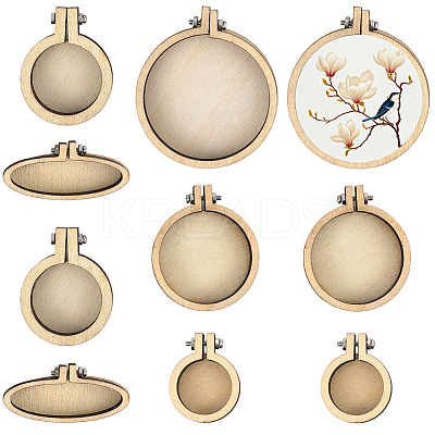 10Pcs 5 Styles Wood Embroidery Hoop DIY-CP0012-43B-1