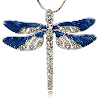 Alloy Enamel Dragonfly Big Pendants ENAM-L034-03P-1