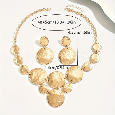 Alloy Pendant Necklaces & Stud Dangle Earrings Sets for Women FS-WG70423-01-1