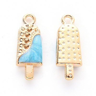 Alloy Enamel Pendants X-ENAM-R059-05D-RS-1