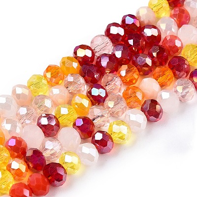 Electroplate Glass Beads Strands GLAA-T023-B16-06-1