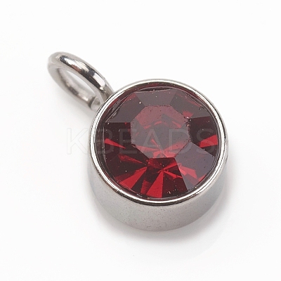 Faceted Glass Charms LS-RGLA-CJC0001-01K-1