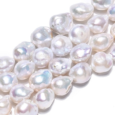 Natural Baroque Pearl Keshi Pearl Beads Strands PEAR-S019-05C-01-1