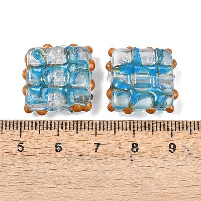 Handmade Gold Sand Lampwork Beads LAMP-L082-01A-1