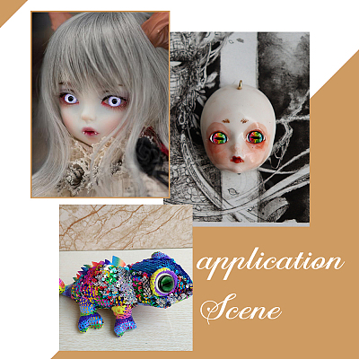 Craft Plastic Doll Eyes Stuffed Toy Eyes DIY-PH0009-37-1
