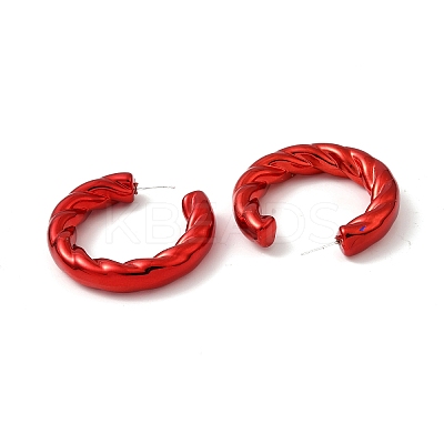 Twist Ring Acrylic Stud Earrings EJEW-P251-13-1