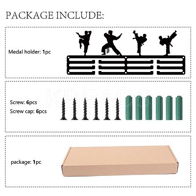 Fashion Iron Medal Hanger Holder Display Wall Rack ODIS-WH0021-075-1