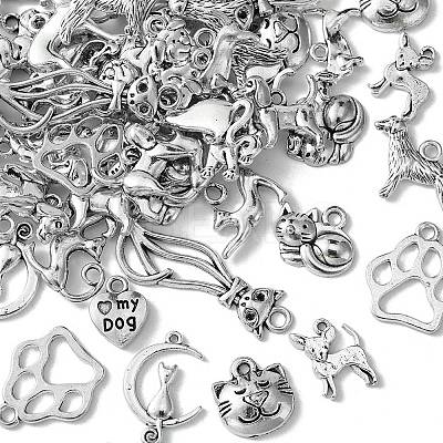 60Pcs 15 Styles Tibetan Styles Alloy Pendants FIND-FS0002-01-1