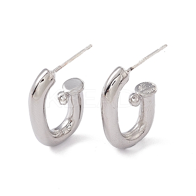 Rack Plating Alloy Stud Earring Findings FIND-I030-15P-1