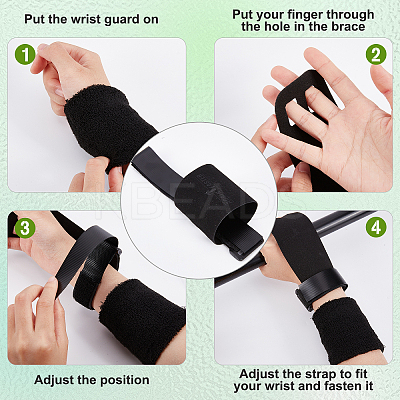 1 Set Fibre Hand Grips for Weightlifting AJEW-GF0005-51-1
