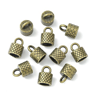 Tibetan Style Alloy Cord Ends TIBEP-Q034-AB-NR-1