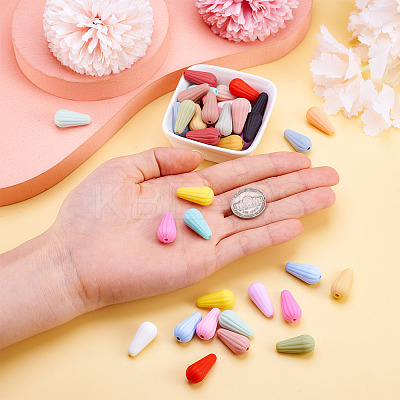 42Pcs 21 Colors Silicone Focal Beads SIL-TA0001-08-1