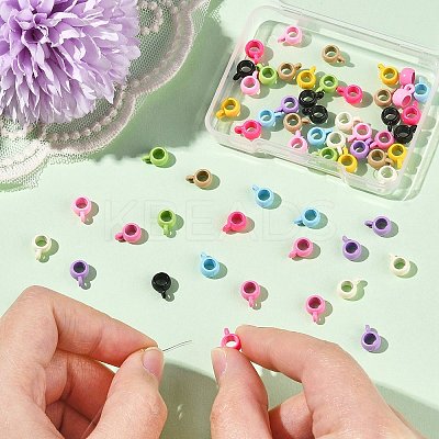 60Pcs 10 Colors Alloy Tube Bails FIND-CJ0003-37-1
