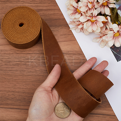 1.6M Flat AB Grade Cowhide Leather Cord AJEW-WH0007-59C-06-1