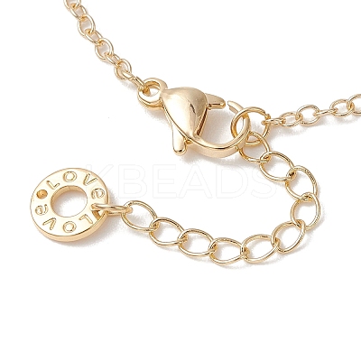Brass Cubic Zirconia Beads Link Braceletsm Cable Chains Bracelets for Women BJEW-JB13050-1