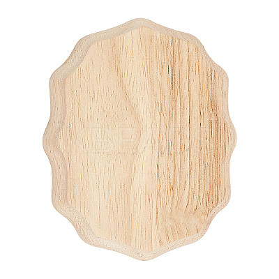 Lace Edged Oval Wood Display Pedestals ODIS-WH0025-280B-1