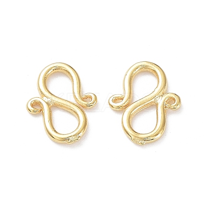 Brass S-Hook Clasps KK-R149-05G-1