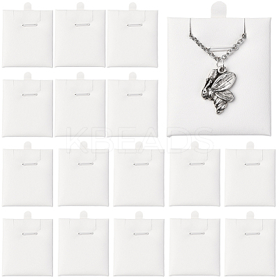 24Pcs PU Leather & Sponge Jewelry Pendant Nceklace Display Cards NDIS-SP0001-03B-02-1