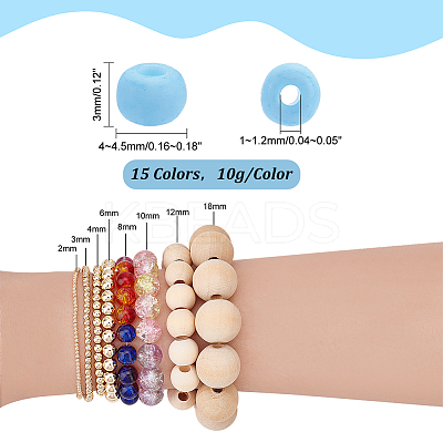 150G 14 Colors 6/0 Glass Seed Opaque Beads SEED-PH0001-96-1