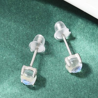 Anti-Tarnish 925 Sterling Silver Stud Earrings LS-EJEW-M202-01-1