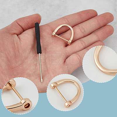 33Pcs 3 Colors Alloy D Rings Suspension Clasps FIND-DR0001-83-1