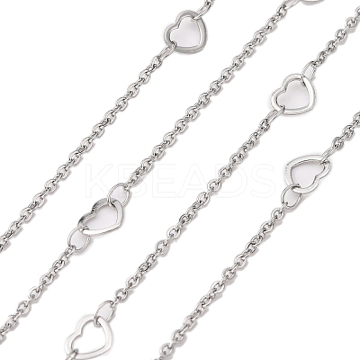 Tarnish Resistant 304 Stainless Steel Cable Chains CHS-K001-60-1
