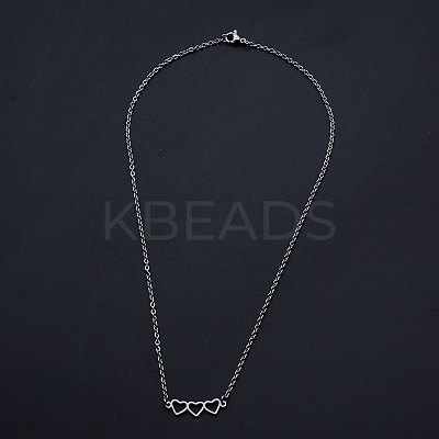 Non-Tarnish 201 Stainless Steel Pendant Necklaces NJEW-S105-JN520-1-1