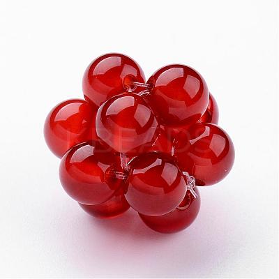 Natural Gemstone Woven Beads G-JF-6mm-07-1