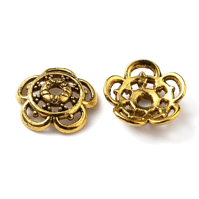 Tibetan Style Alloy Bead Caps FIND-WH0116-07B-AG-1