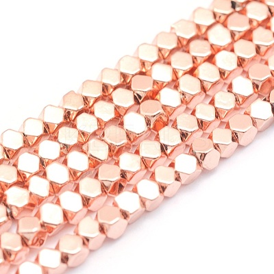 Electroplate Non-magnetic Synthetic Hematite Beads Strands G-L485-10A-RG-1