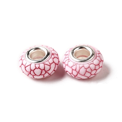 Opaque Resin European Beads RESI-C055-01I-1